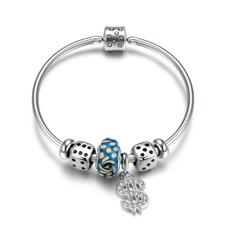 개인화 된 스털링 실버 925 팔찌 13