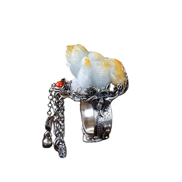 Cincin Pixiu sing penting lan marasake perhiasan Amber Beeswax alam 9