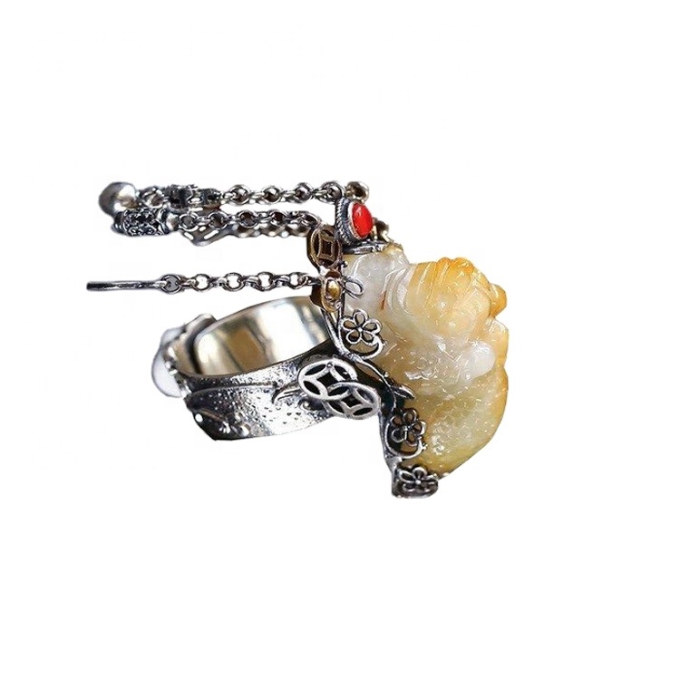 Cincin Pixiu sing penting lan marasake perhiasan Amber Beeswax alam 13