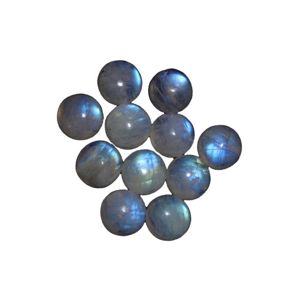 రత్నాల నీలం రంగు వైట్ రౌండ్ మూన్‌స్టోన్ పూసలు హోల్‌సేల్ చేస్తాయి 39