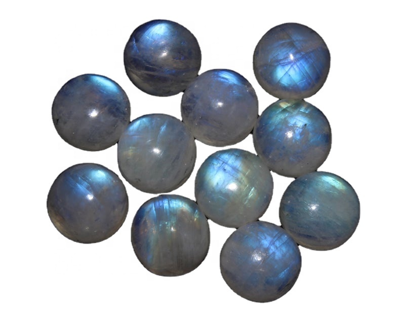 రత్నాల నీలం రంగు వైట్ రౌండ్ మూన్‌స్టోన్ పూసలు హోల్‌సేల్ చేస్తాయి 37