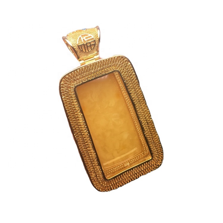 Natierlechen Agate Gold plated Gemstone Pendant Halskette.gifs fir hatt. 15