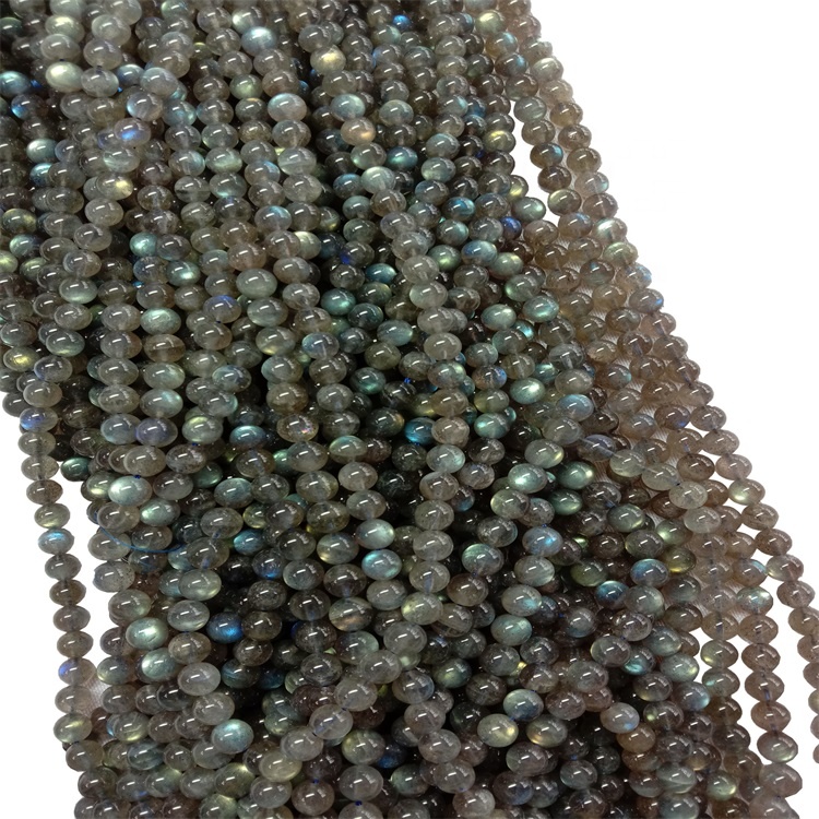 Gray Pèl Labradorit Natirèl Labradorite pyè presye pyèr natirèl ak bijou limyè ble 13