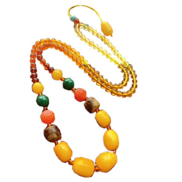 4mm umferð perlur Amber Hálsmen Mass Magn Gerðu heildsölu 32