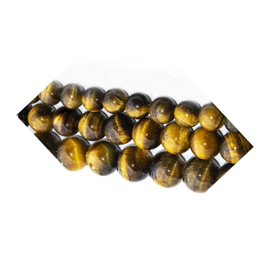 Hạt đá tự nhiên Tiger Eye 4mm 6 mm Vòng tròn 8 mm 9