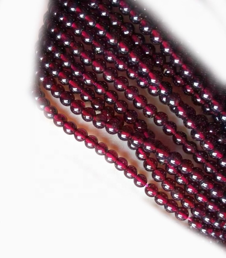 Msumbazi Msumbiji Garnet Faceted Round Ball Gemstone Beads Jumla ya Kiwanda Bei 37