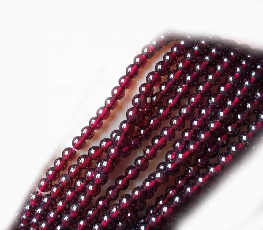 Msumbazi Msumbiji Garnet Faceted Round Ball Gemstone Beads Jumla ya Kiwanda Bei 39