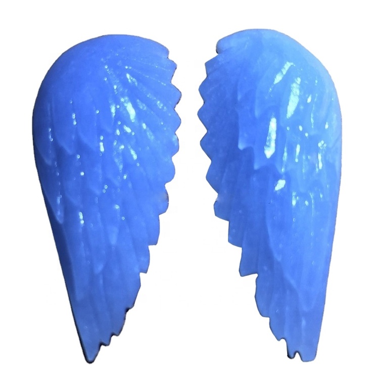Angell Wings သည် carving cabochons / ထွင်းထုသောကောင်းကင်ပြာအပြာရောင်ကျောက်မျက်ရတနာလက်ဝတ်ရတနာ 30