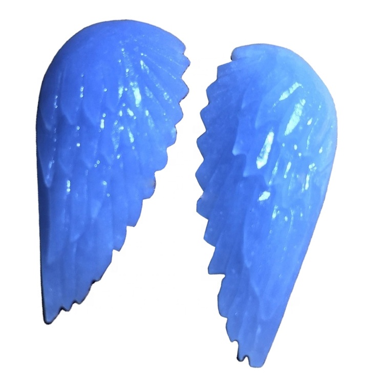 Angell Wings သည် carving cabochons / ထွင်းထုသောကောင်းကင်ပြာအပြာရောင်ကျောက်မျက်ရတနာလက်ဝတ်ရတနာ 32