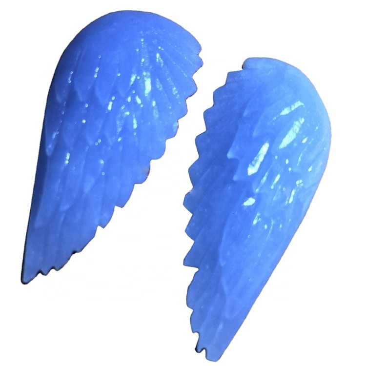 Angell Wings သည် carving cabochons / ထွင်းထုသောကောင်းကင်ပြာအပြာရောင်ကျောက်မျက်ရတနာလက်ဝတ်ရတနာ 34
