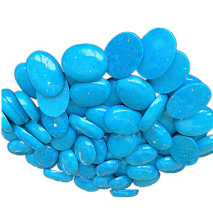 Unnatural turquoise Cabochon Egg Shape Blue Polishing og Smooth Gemstone 34