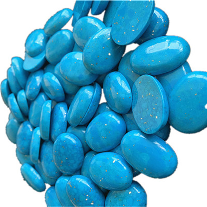 Unnatural turquoise Cabochon Egg Shape Blue Polishing og Smooth Gemstone 36