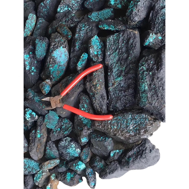 Wholesale Natirèl Bwit Blue Turquoise Stone ki graj pou fè bijou 12