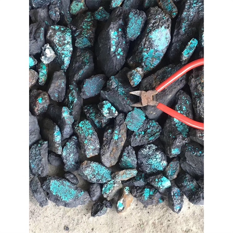 Wholesale Natirèl Bwit Blue Turquoise Stone ki graj pou fè bijou 14