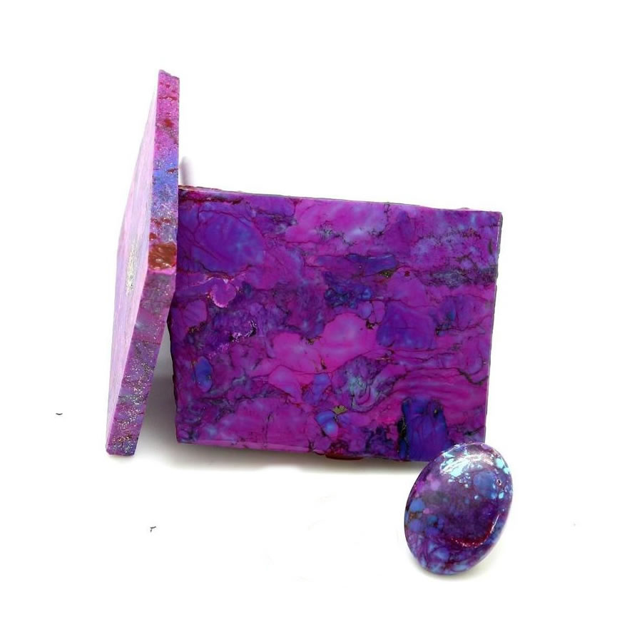 Mohave ljubičasti blok ploča / Cabochon Making / Lapidary / Arizona tirkiz 9
