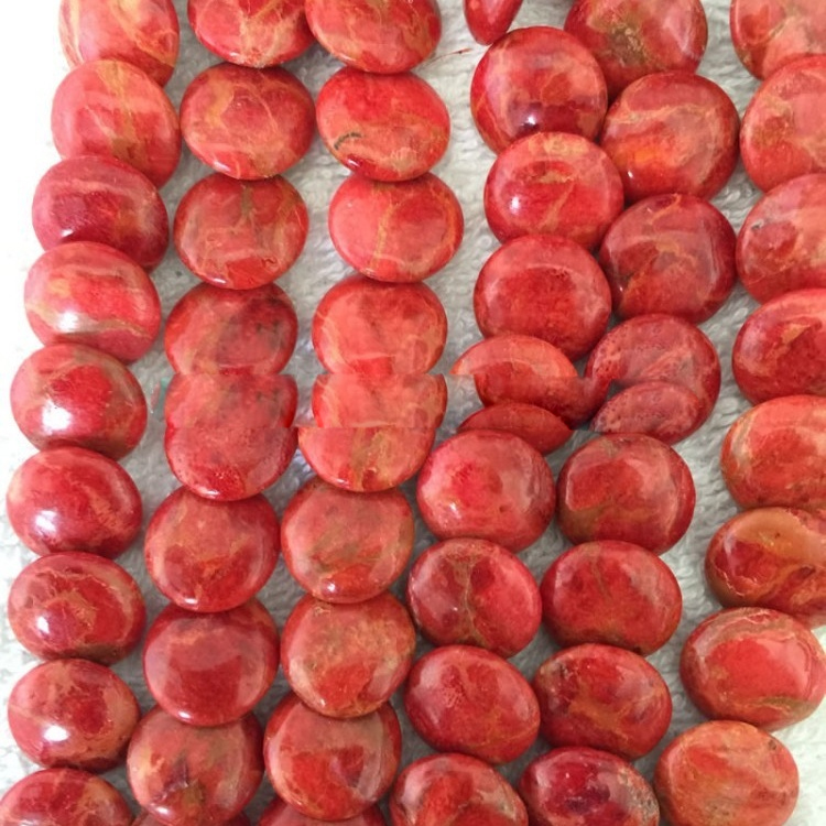 чырвона-колер яблыка карал манеты пацеркі 37