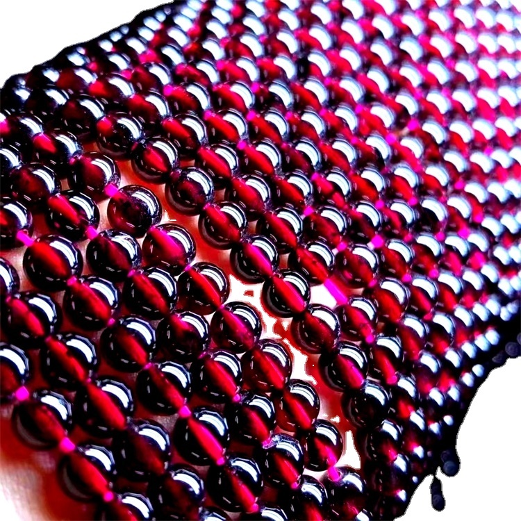 Garnet tự nhiên hồi sinh năng lượng đá quý hạt lỏng lẻo DIY trang sức làm thiết kế cho vòng cổ vòng cổ 35
