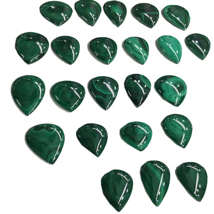 Imaculado Top Grade 100% Natural Malachite Pear Forma Cabochão Solto Gemstone Belo uso para fazer jóias 32