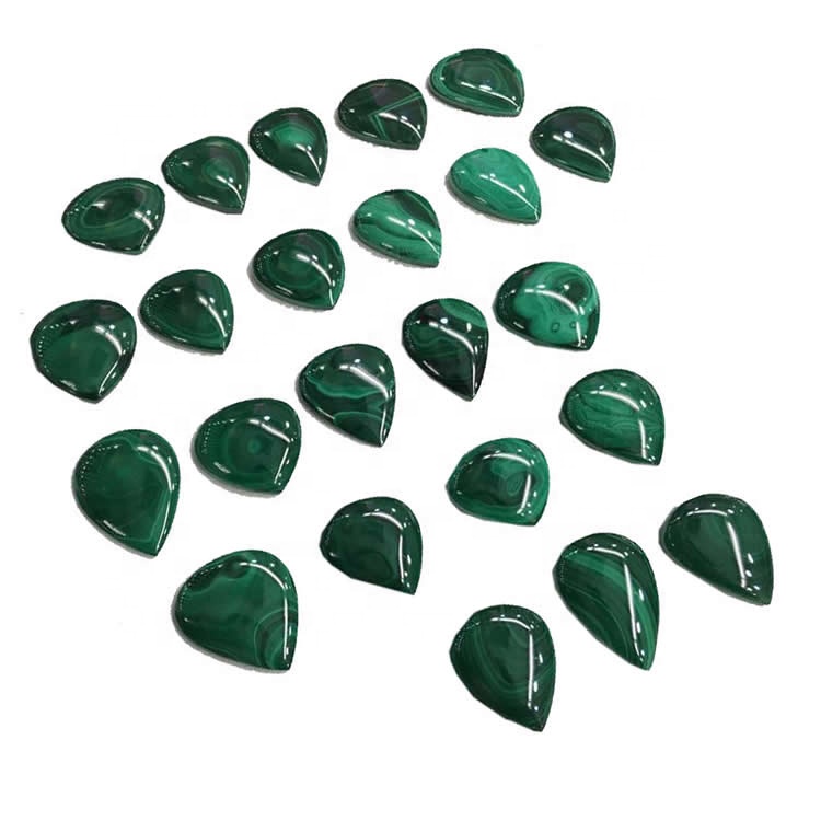 Imaculado Top Grade 100% Natural Malachite Pear Forma Cabochão Solto Gemstone Belo uso para fazer jóias 30