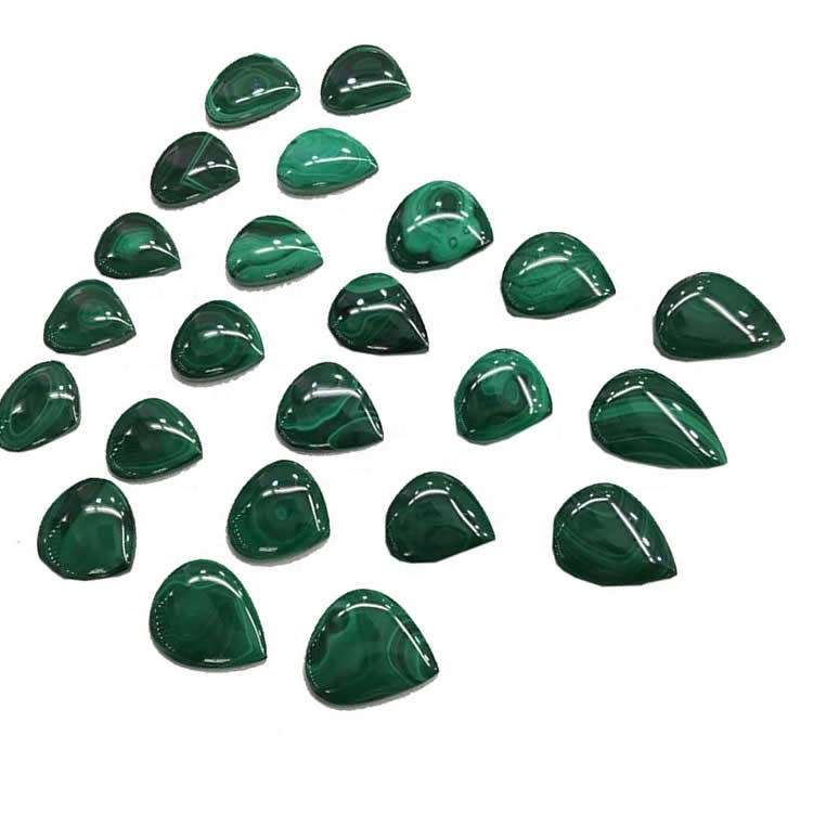 Imaculado Top Grade 100% Natural Malachite Pear Forma Cabochão Solto Gemstone Belo uso para fazer jóias 34