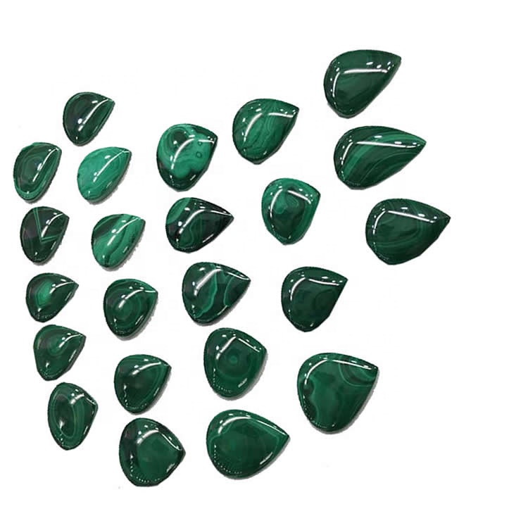 Imaculado Top Grade 100% Natural Malachite Pear Forma Cabochão Solto Gemstone Belo uso para fazer jóias 38