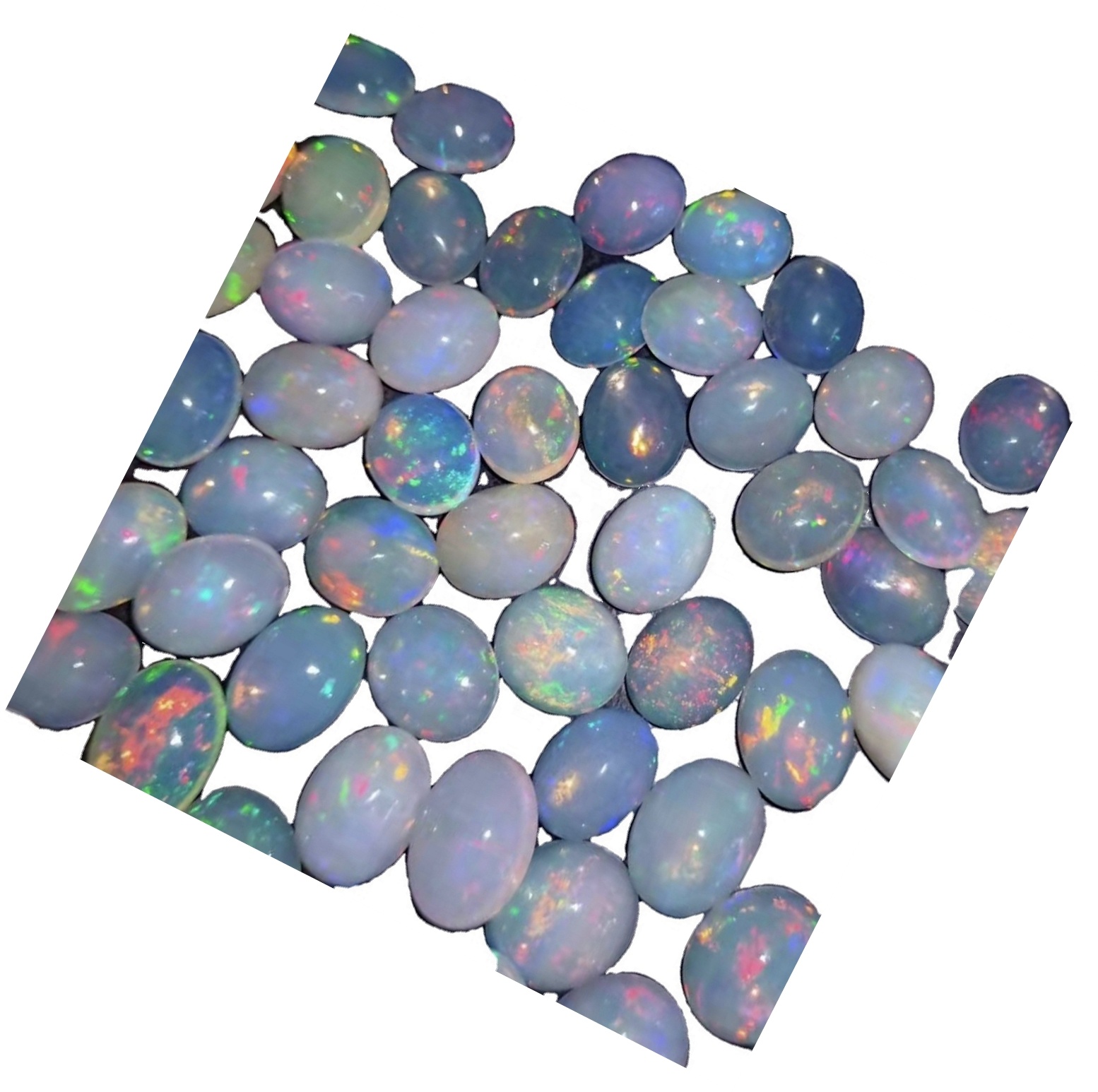 Pande zote gorofa cabochon asili opal nyeupe bluu pink kijani uchi opal jiwe high quality 35