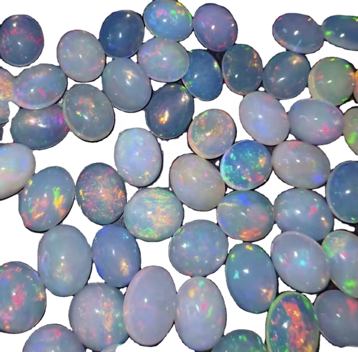 Pande zote gorofa cabochon asili opal nyeupe bluu pink kijani uchi opal jiwe high quality 41