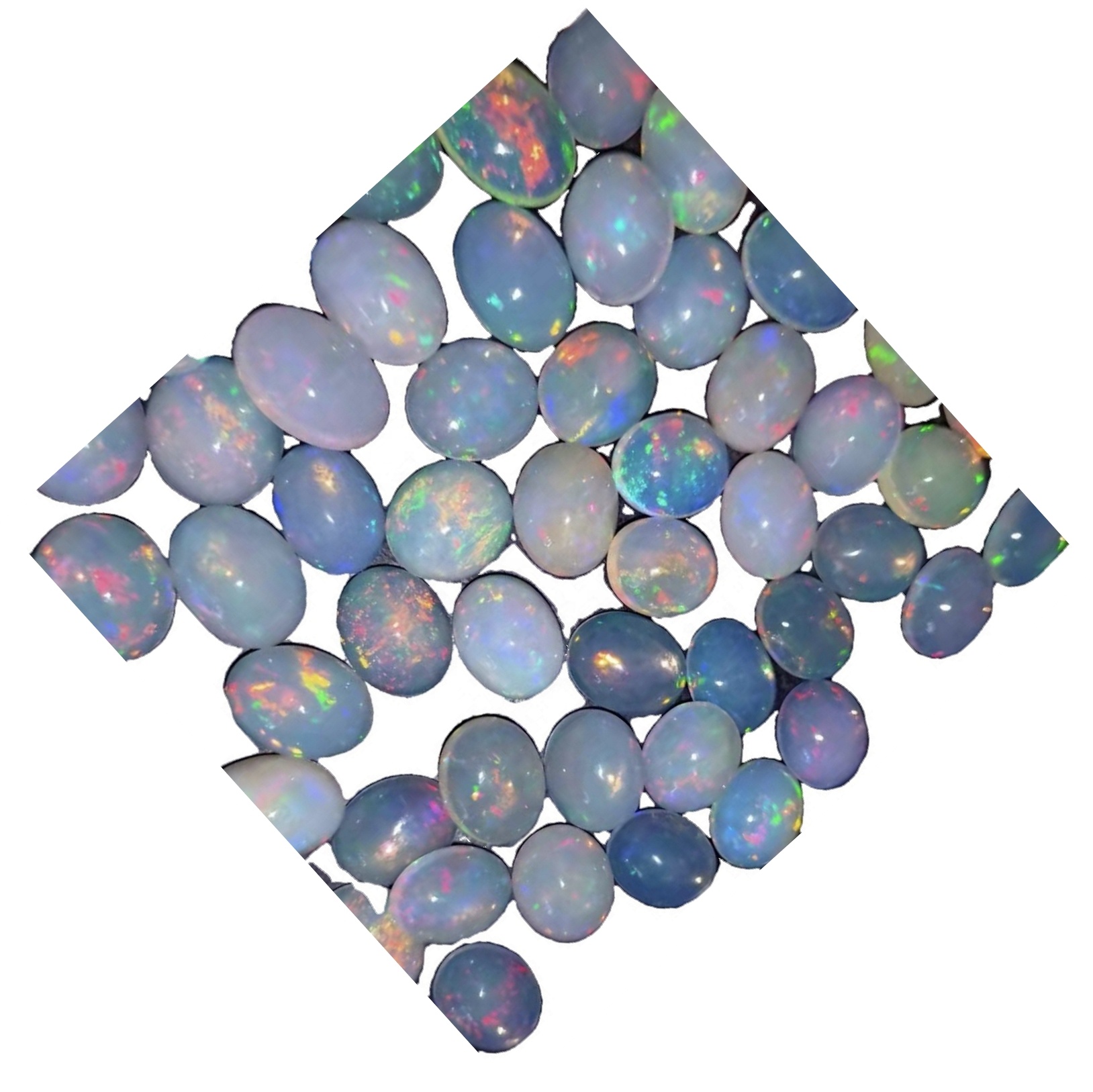 Pande zote gorofa cabochon asili opal nyeupe bluu pink kijani uchi opal jiwe high quality 43