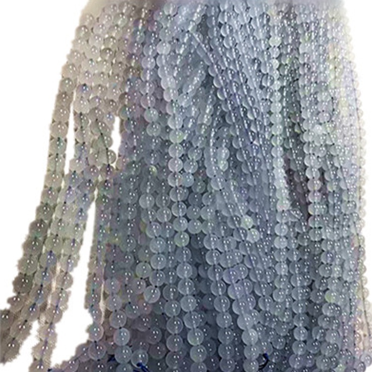 CALCEDONÍA NATURAL FORMA REDONDA CALIENTES DE PISTAS DE PISTONA AZUL 35