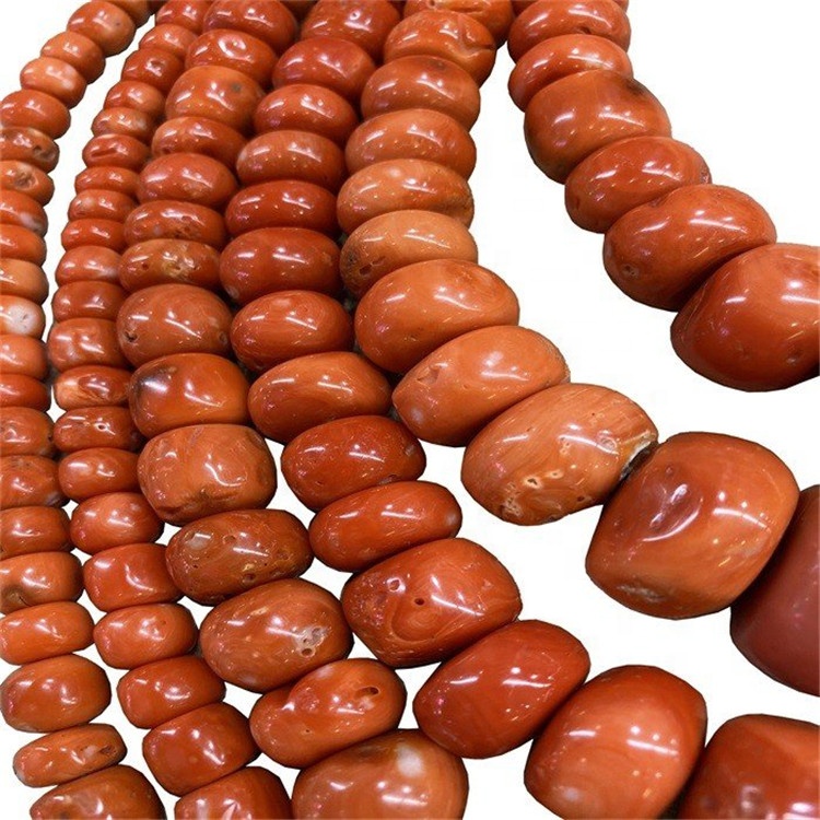 Hot Selja Heildverslun Natural Coral Reiknaðu Bead Shape Gemstone Strings 9