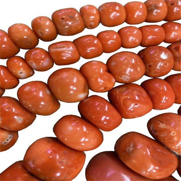 Hot Selja Heildverslun Natural Coral Reiknaðu Bead Shape Gemstone Strings 11