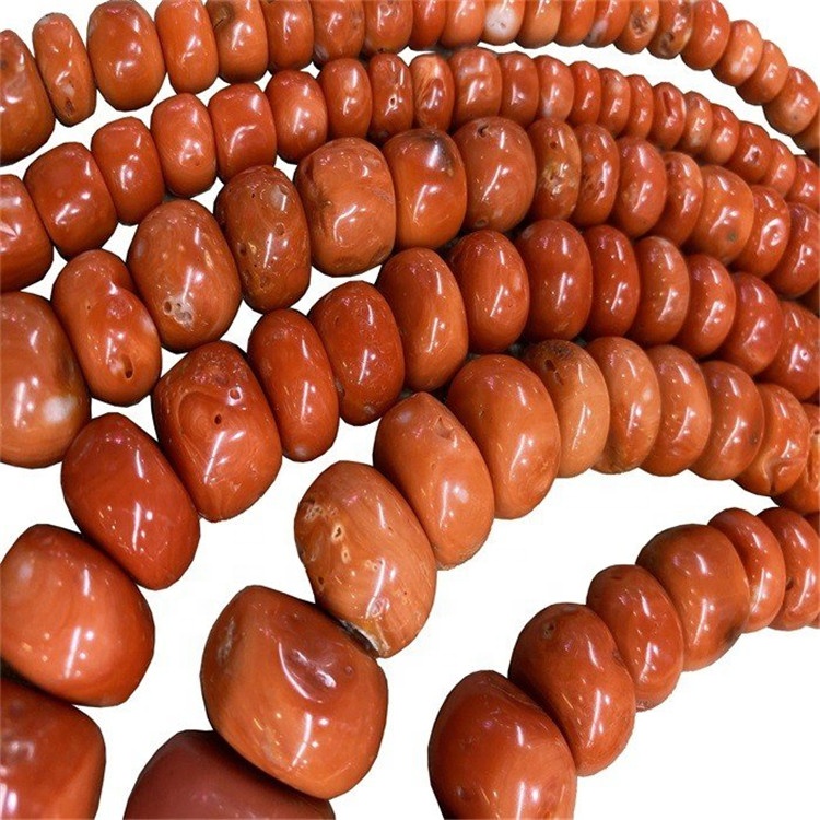 Hot Selja Heildverslun Natural Coral Reiknaðu Bead Shape Gemstone Strings 15