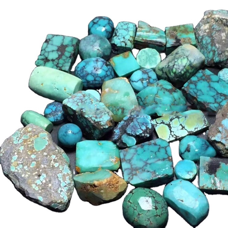 Tirkīza ķīniešu jade minerālu dārgakmeņi tirkīza aptuvens ķīniešu tirkīza raupja vairumtirdzniecība 36