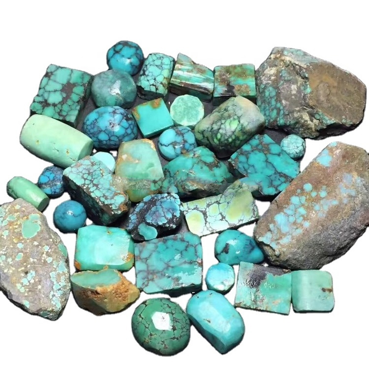 Tirkīza ķīniešu jade minerālu dārgakmeņi tirkīza aptuvens ķīniešu tirkīza raupja vairumtirdzniecība 38