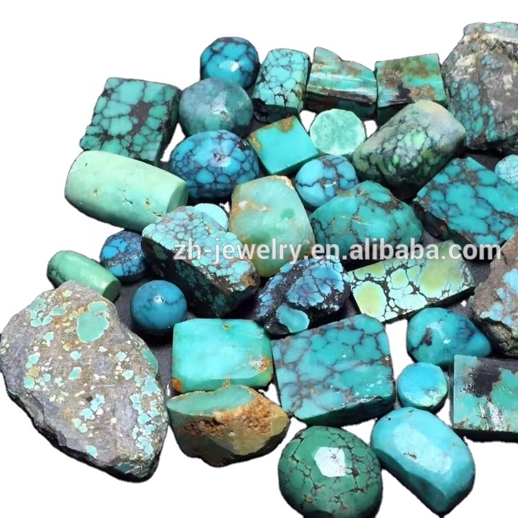 Tirkīza ķīniešu jade minerālu dārgakmeņi tirkīza aptuvens ķīniešu tirkīza raupja vairumtirdzniecība 42