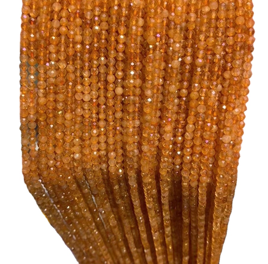 Náttúrulegt Citrine Gemstone perlur umferð lögun perlur Great Quality Bead 35