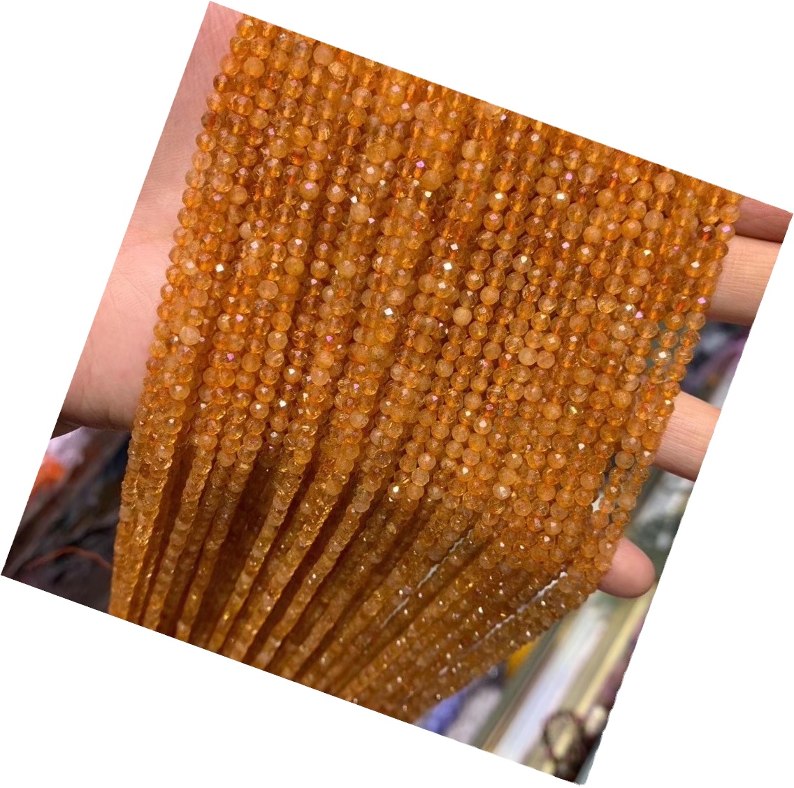 Náttúrulegt Citrine Gemstone perlur umferð lögun perlur Great Quality Bead 39