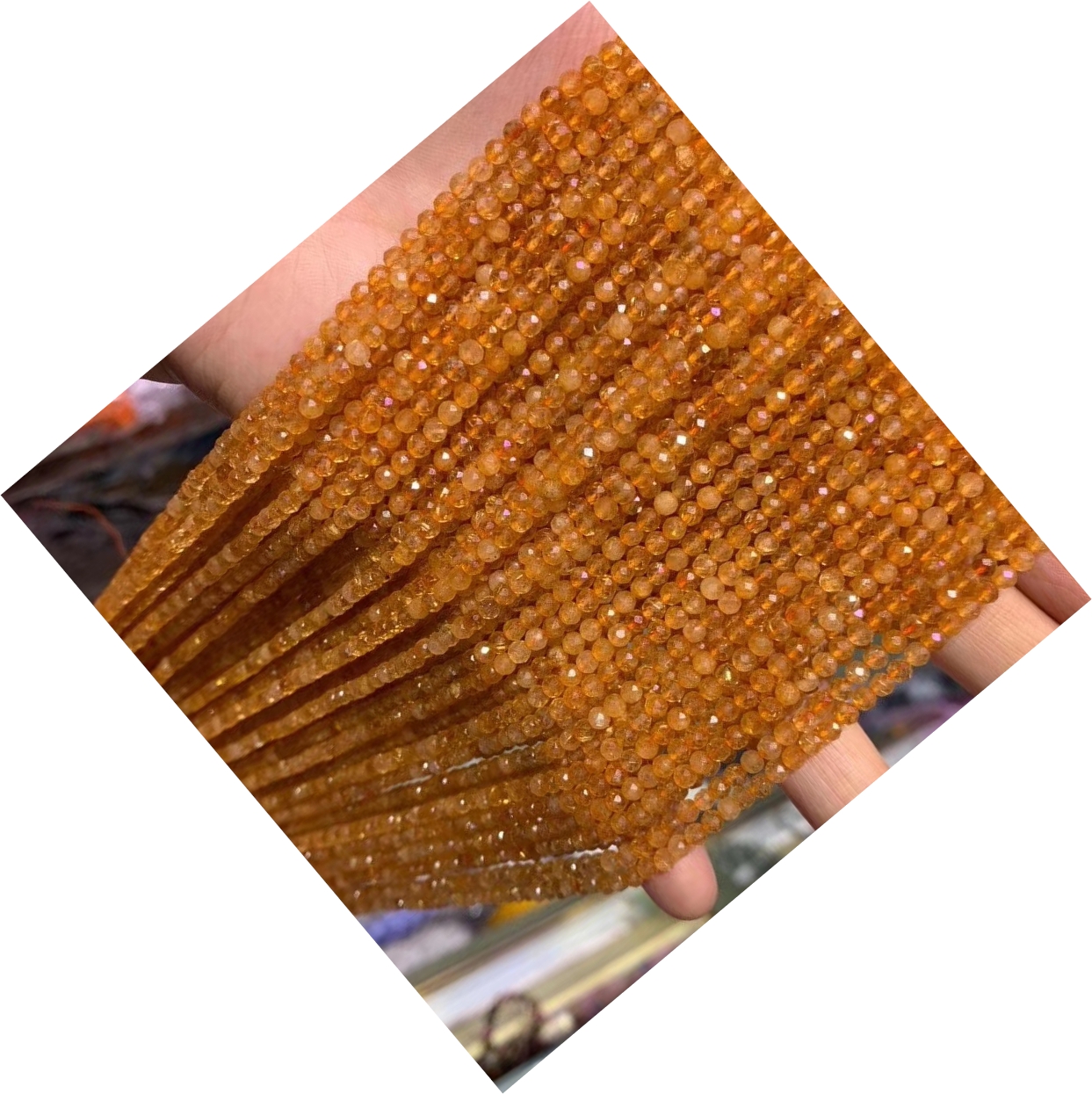 Náttúrulegt Citrine Gemstone perlur umferð lögun perlur Great Quality Bead 37