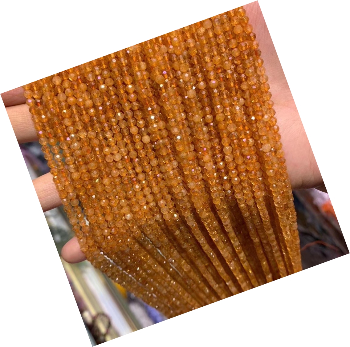 Náttúrulegt Citrine Gemstone perlur umferð lögun perlur Great Quality Bead 41