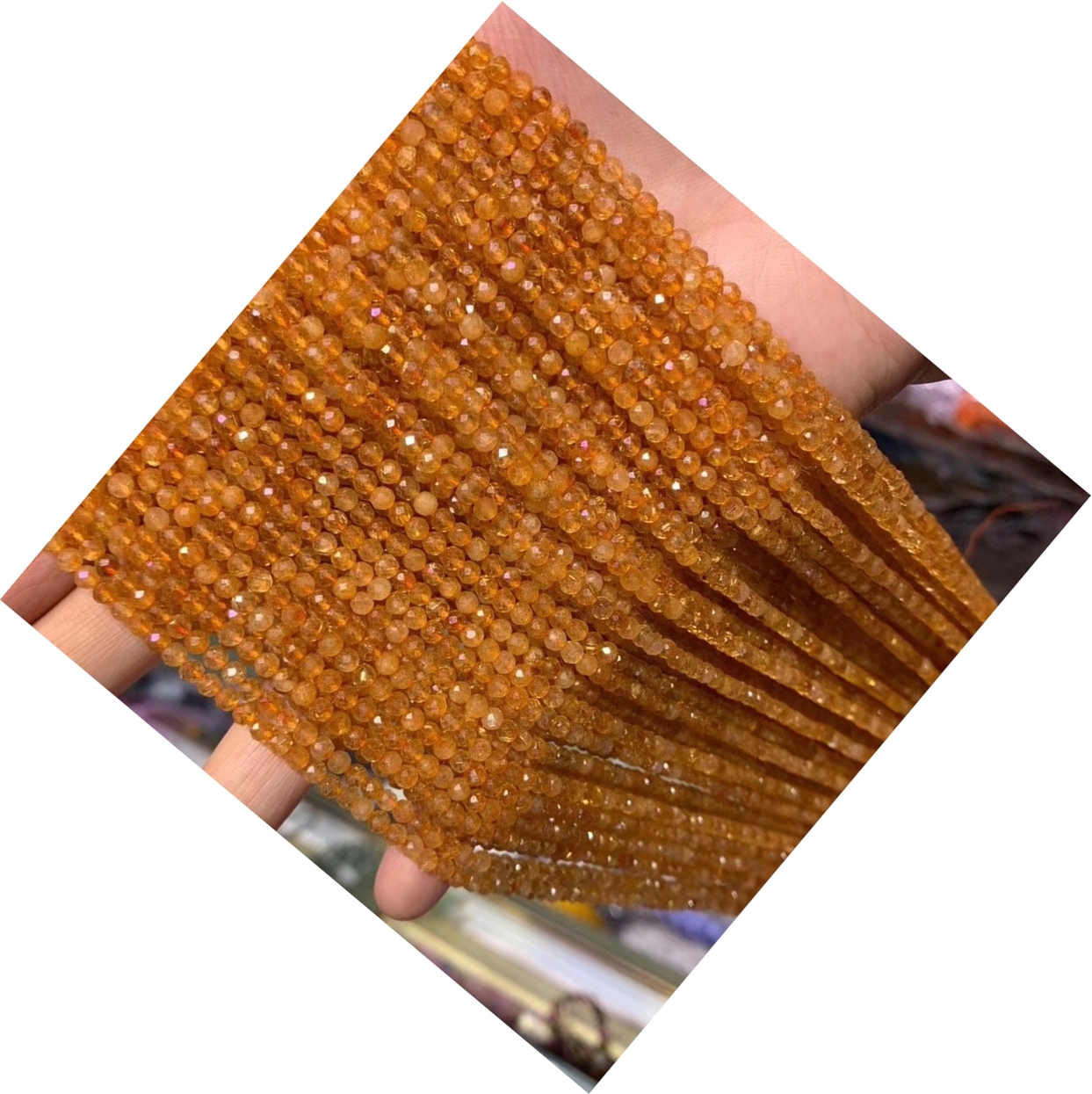 Náttúrulegt Citrine Gemstone perlur umferð lögun perlur Great Quality Bead 43