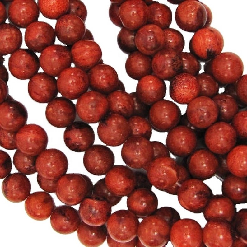 പ്രകൃതിദത്ത ആപ്പിൾ കോറൽ കോംപ്രീഡ് റ round ണ്ട് ബീഡുകൾ ചുവന്ന സ്പോഞ്ച് കോറൽ റ round ണ്ട് ബീഡുകൾ 23