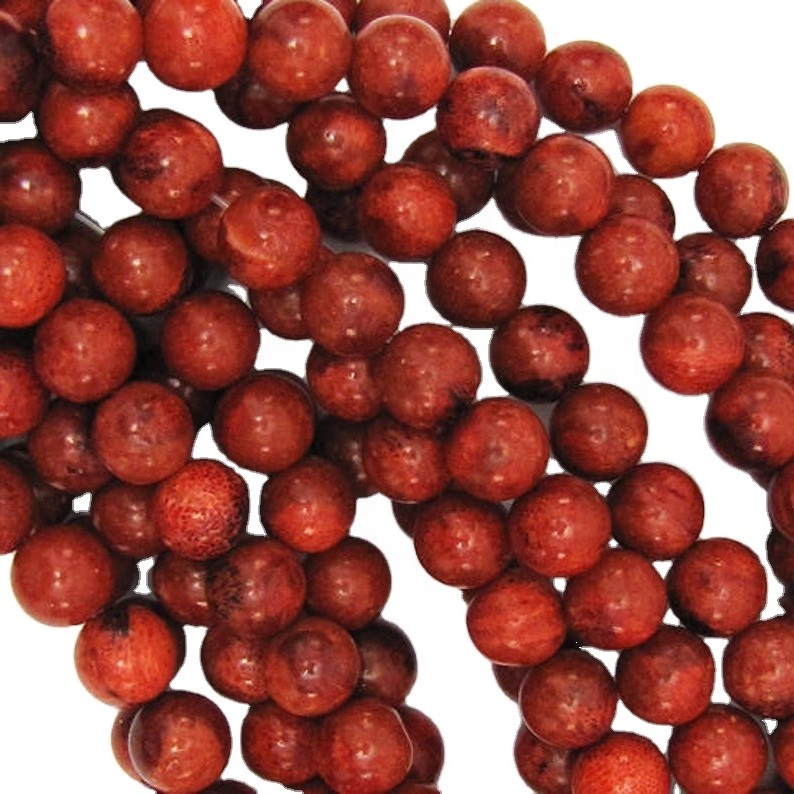 പ്രകൃതിദത്ത ആപ്പിൾ കോറൽ കോംപ്രീഡ് റ round ണ്ട് ബീഡുകൾ ചുവന്ന സ്പോഞ്ച് കോറൽ റ round ണ്ട് ബീഡുകൾ 25