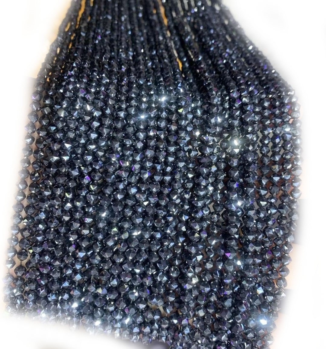 Moderno piedra natural hematita con cuentas malvados ojos encanto pulsera lujo elástico con forma de mano trenzado macrame brazalet accesorio 11