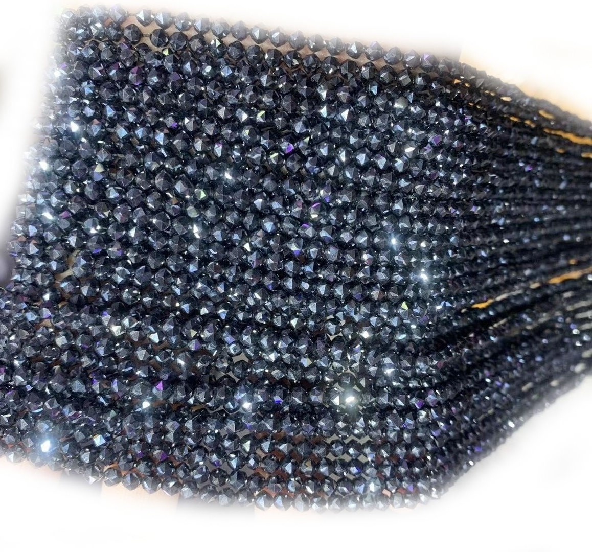 Moderno piedra natural hematita con cuentas malvados ojos encanto pulsera lujo elástico con forma de mano trenzado macrame brazalet accesorio 13