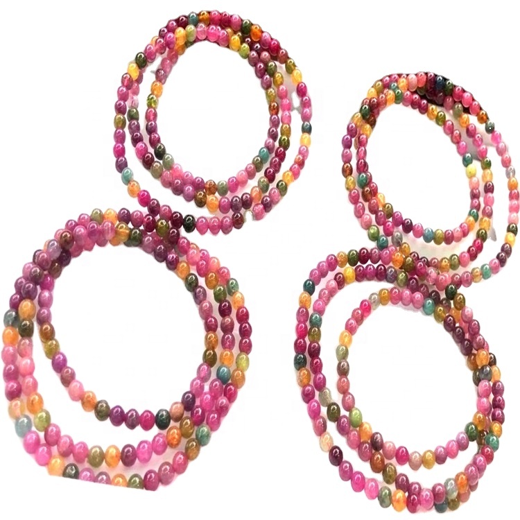 Hạt tròn Tourmaline tự nhiên để làm đồ trang sức 32