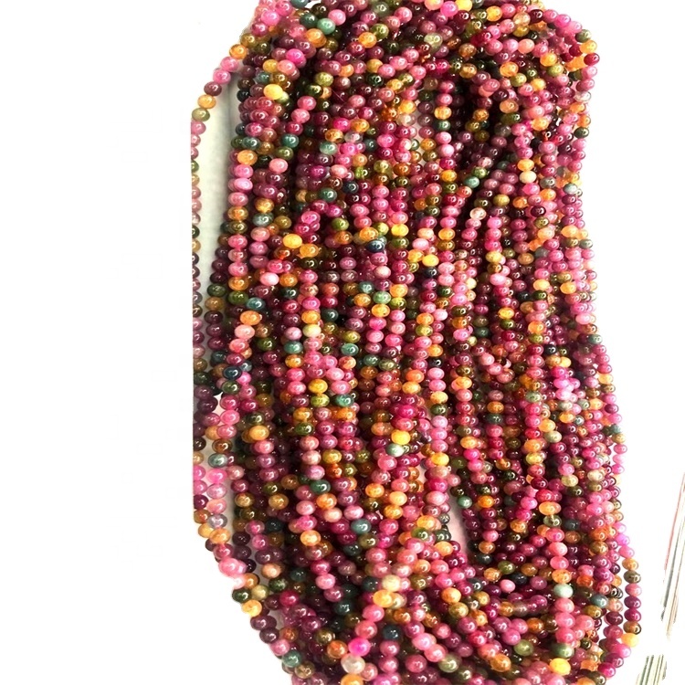 Hạt tròn Tourmaline tự nhiên để làm đồ trang sức 38