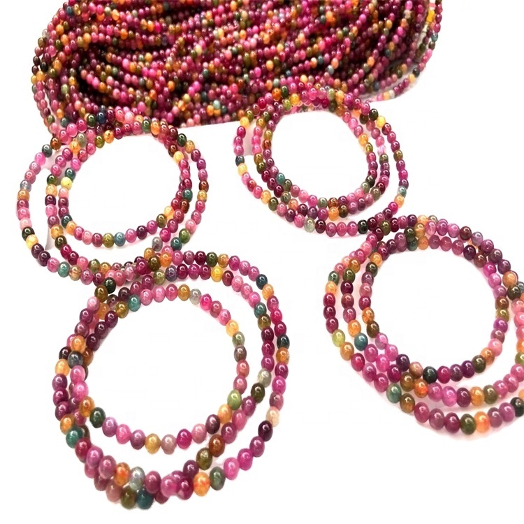 Hạt tròn Tourmaline tự nhiên để làm đồ trang sức 34