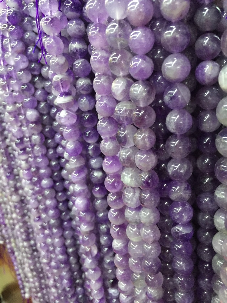 អ្នកផ្គត់ផ្គង់លក់ដុំ Gemstone Beethyst Neadstone BeadSone អង្កាំ 15