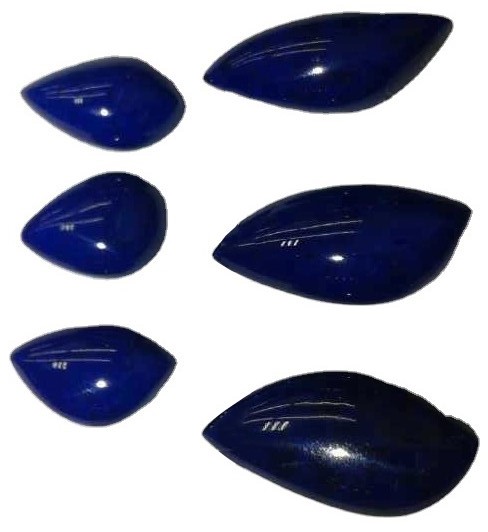 Природно лапис Лазули Пеар Цабоцхон бесплатна достава лабав драгуљ 37