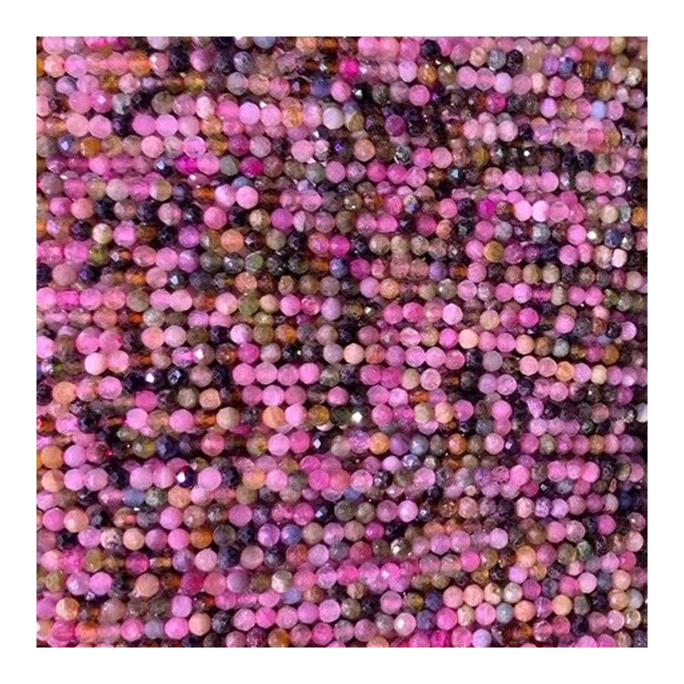 Multi Tourmaline Faceted Hạt đá quý lỏng tự nhiên 36